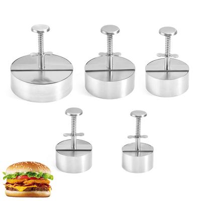 304 Lis na maso na hamburgery Nerezový lis na koláče Forma na masové placičky Forma na mleté maso DIY Forma na rýžové koule Masová náplň Forma na těsto na knedlíky