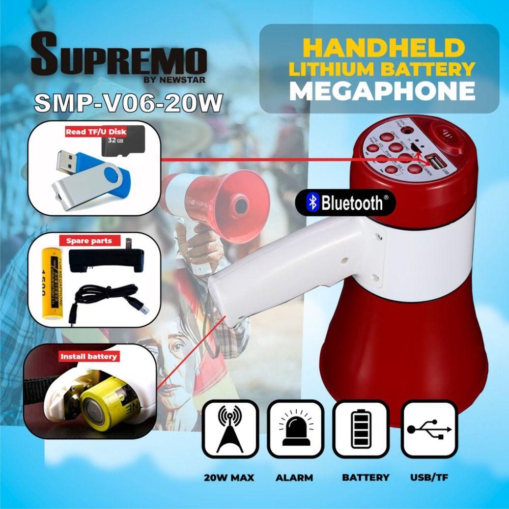 with Voice Recorder Megaphone Speaker Portable Loudhailer Microphone New Handheld Bullhorn