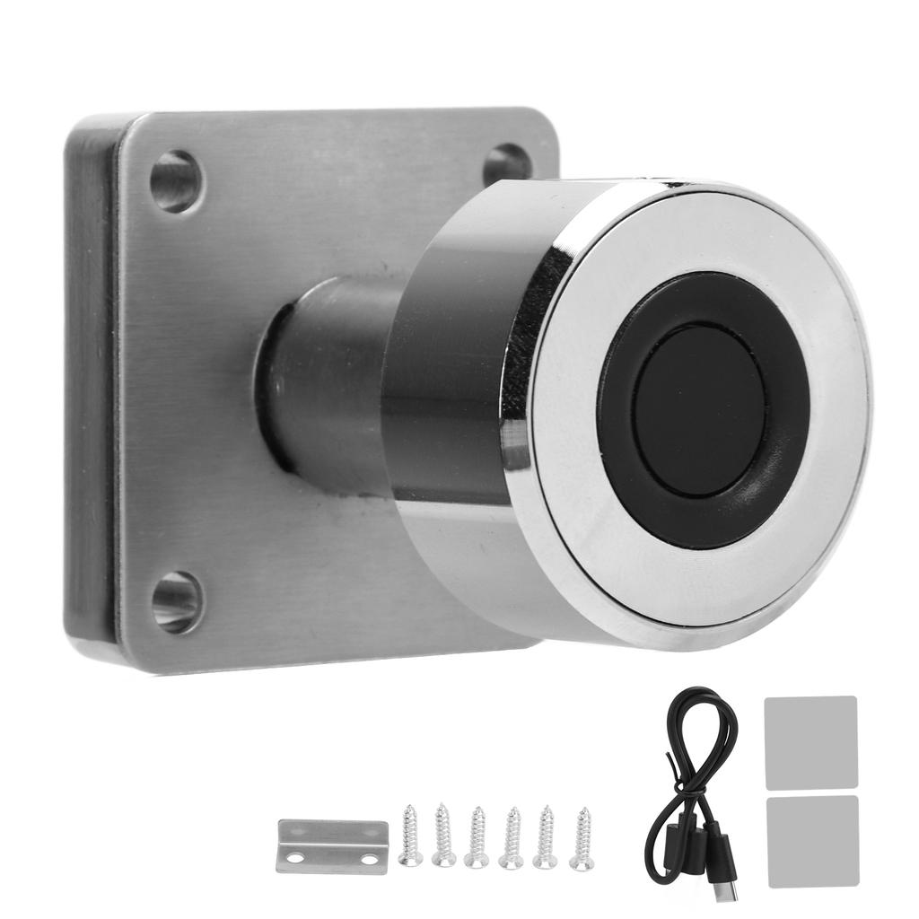 Keyless Furniture Drawer Lock USB Rechargeable Smart Fingerprint Lock for Cabinets Home and Office