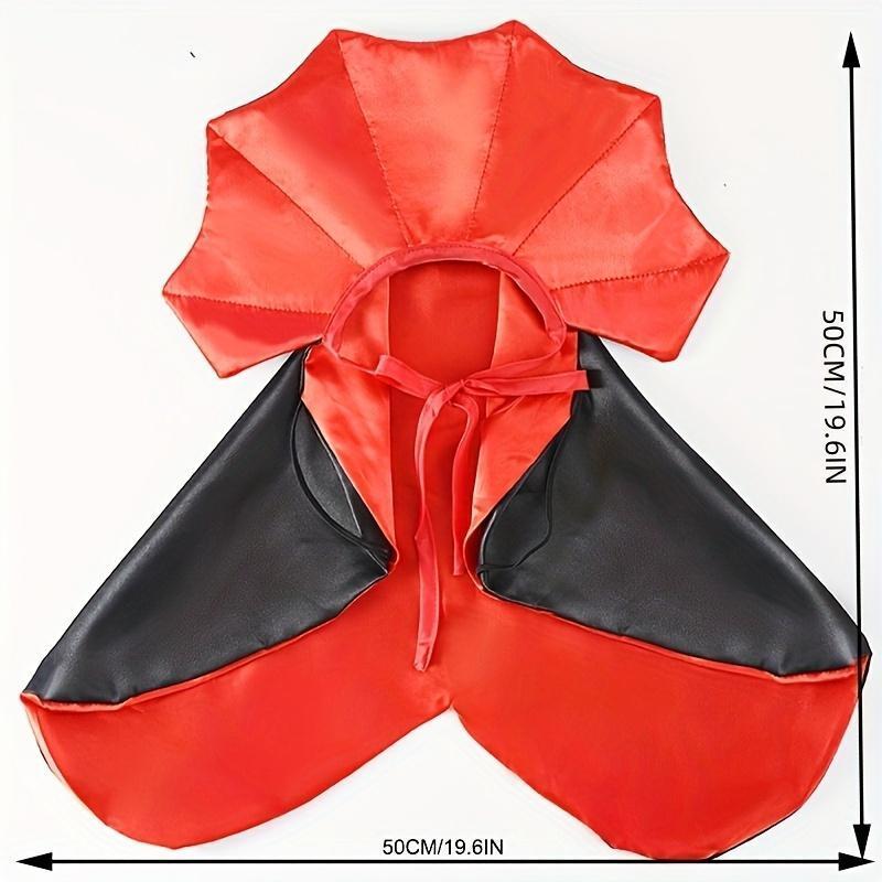 Halloween Vampire Cloak Pet Costume - Comfortable Nylon with Strap Closure, Suitable for Small and Medium Sized Dogs and Cats