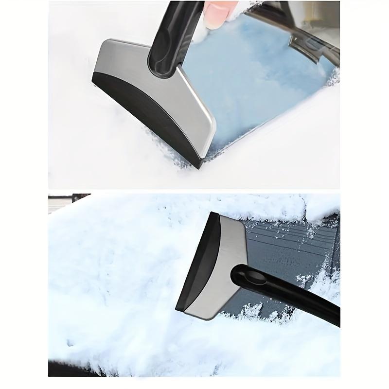 1PC Stainless steel snow shovel for automobiles, winter ice scraping tool that does not damage glass snow brush