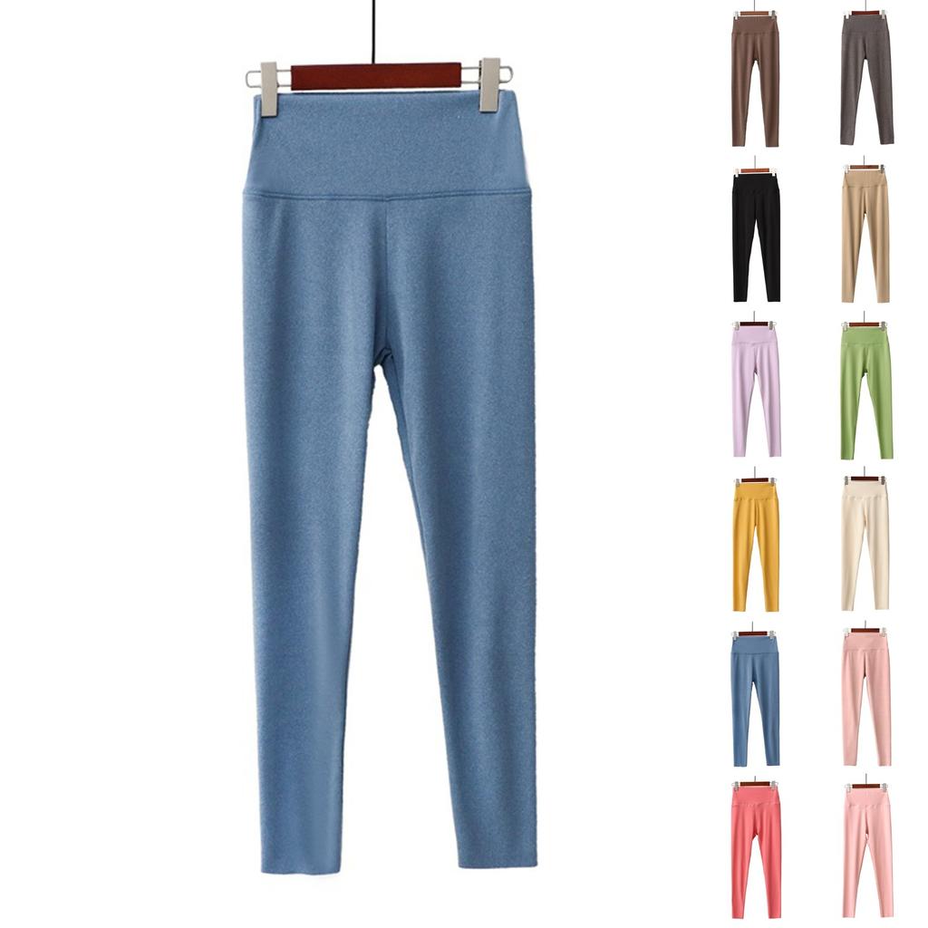 Dámské podzimní a zimní německé Velvet Slim Fit Teplé legíny s vysokým pasem