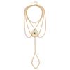 Ethnic Geometric Tassel Anklet: Fashionable Multi-Layer Beach Jewelry