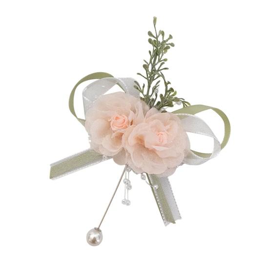 Wedding Bracelet Forest Style Flower Bow Faux Peral Tassel Breast Fake Floral Decor Wrist