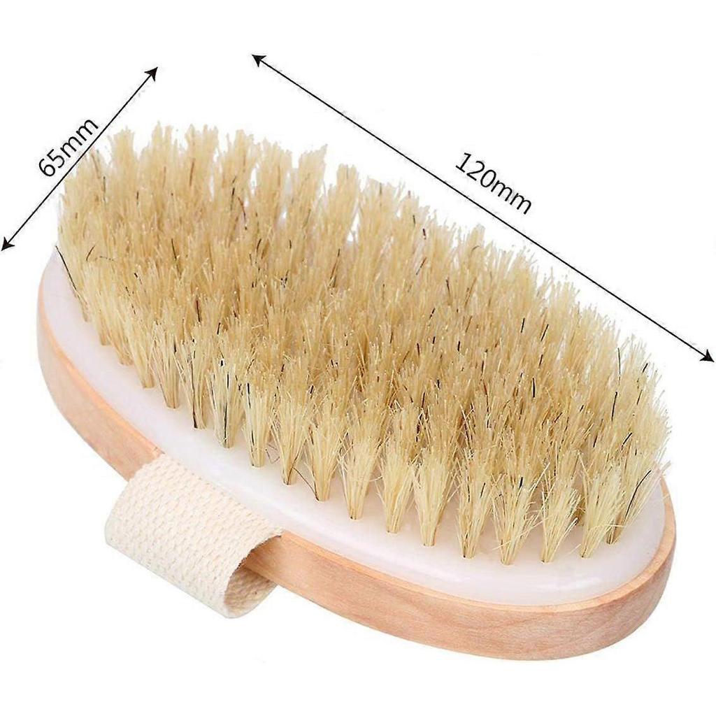 Lymphdrainage-Trockenbürste - Trockenbürste für den Körper - Peelingbürste mit Naturborsten, geeignet zur Behandlung von Cellulite, zur Hautglättung, zur Verbesserung der Blutzirkulation