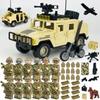 Special Police Military Suit Bandit Fighter War Land and Sea Jeep Small Particle Building Block Toy Dolls Baby Items