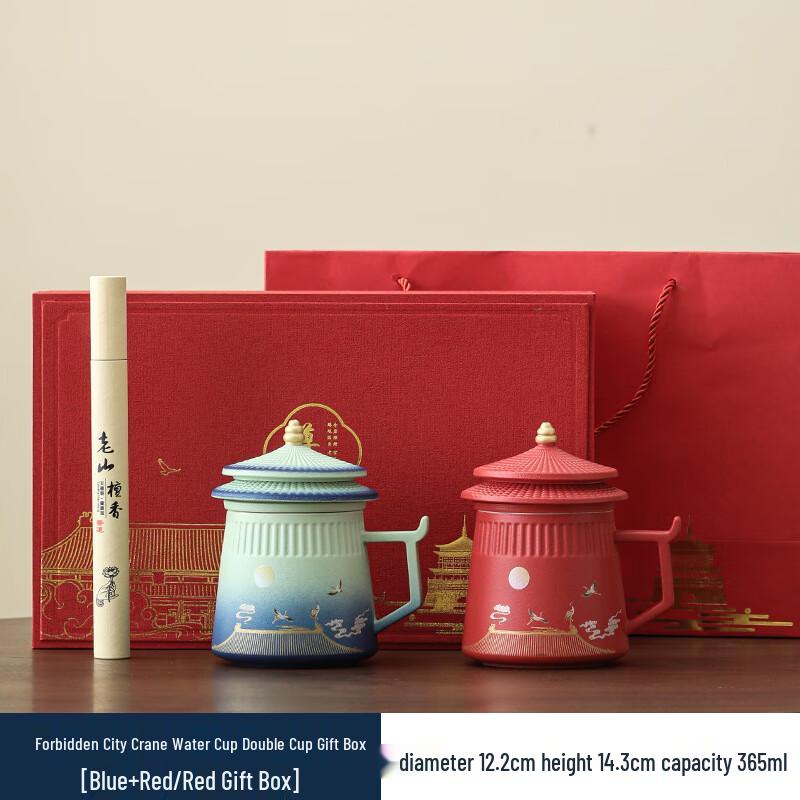 Shangqi Forbidden City Crane Double Tea Cup Gift Set