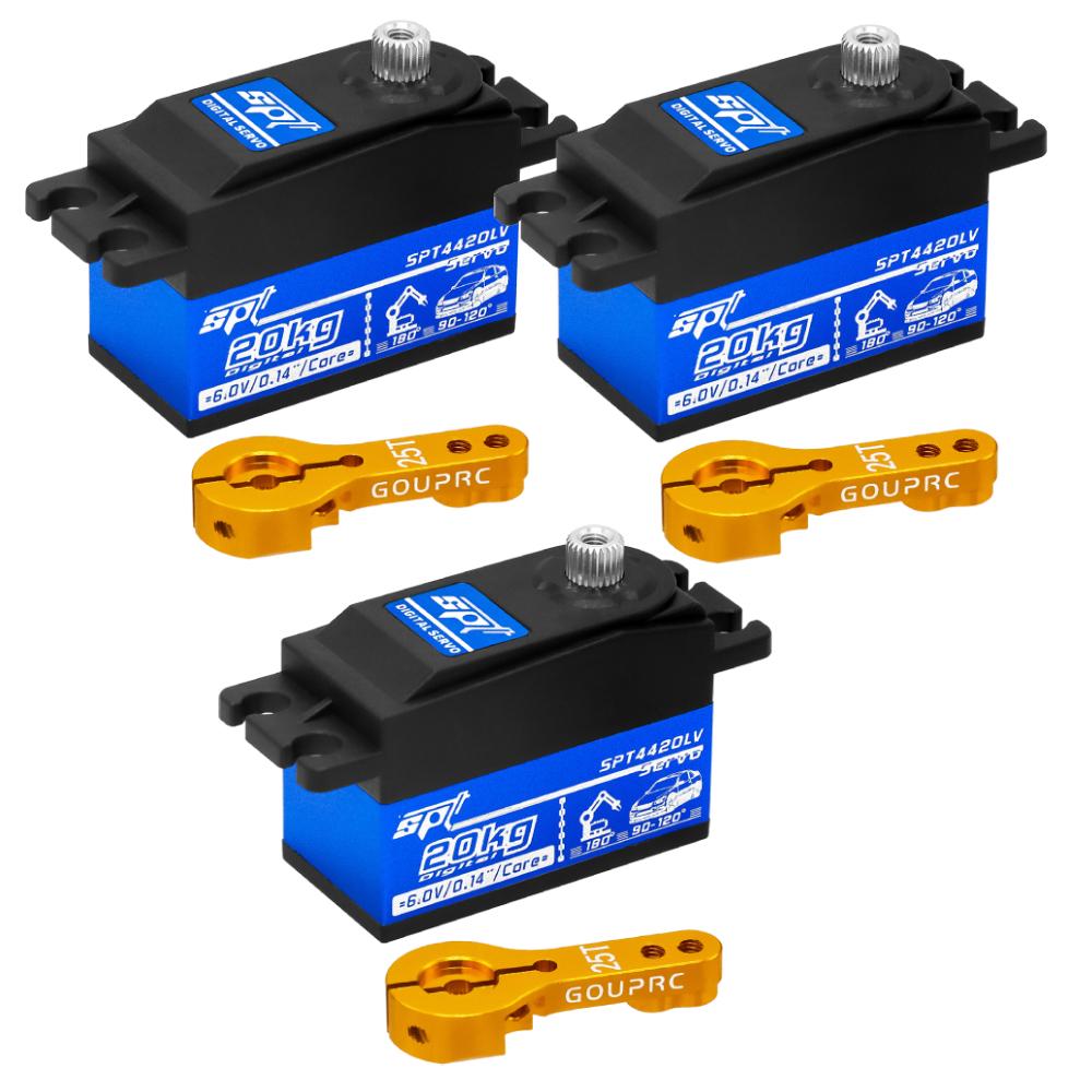 20KG Low Profile Servo With 25T Servo Arm Digital Servo RC Digital Micro Servo for Tamiya Kyosho On-Road Touring Drift Car/Boat