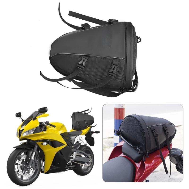 Waterproof Motorcycle Riding Pack Multiuse Tail Bag Helmets Gear Organized Storage Backpack with Spacious Compartments
