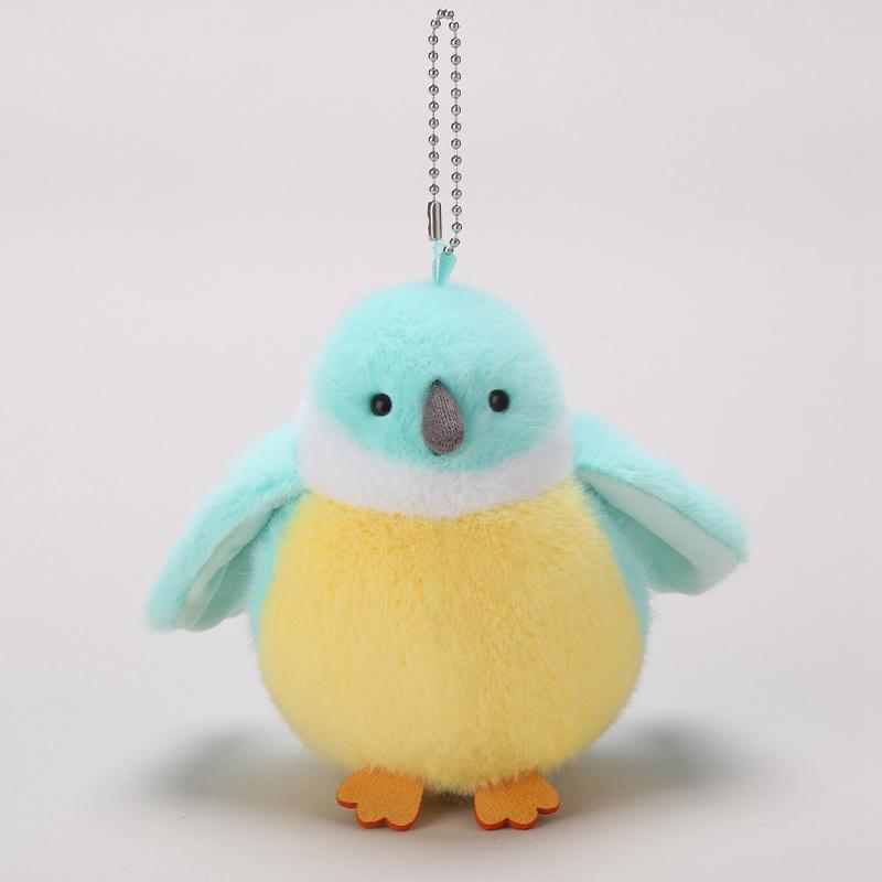 TreasuringU 12cm Adorable Simulation Bird Plush Doll Pendant Cartoon Round Bird Plush Toy Stuffed Pouch Pendants Birth Date Gifts