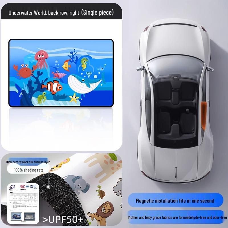 Magnetic Car Sun Shade Curtain for Baby - Side Window Sun Block & Privacy Protection