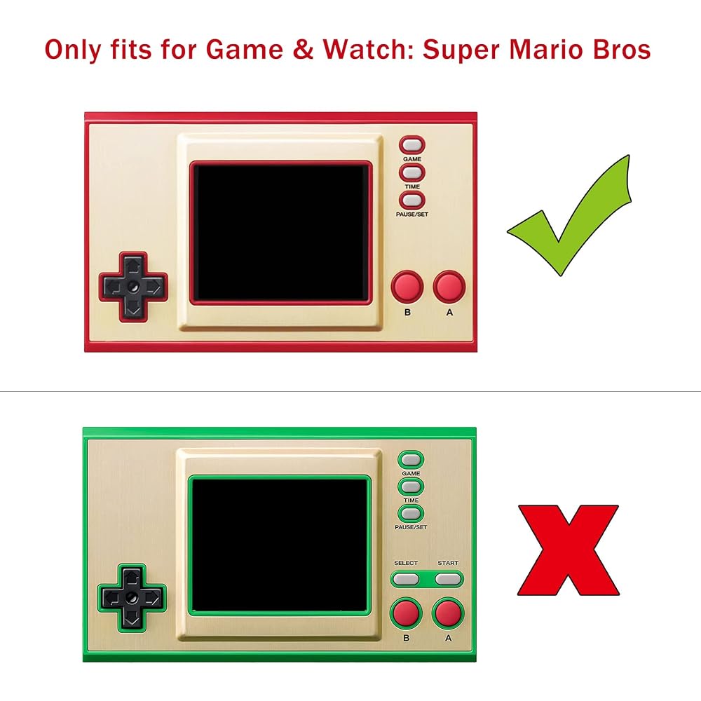PlayVital Nintendo Game & Watch: Super Mario Bros Compatible Silicone Cover Protective Case and S...
