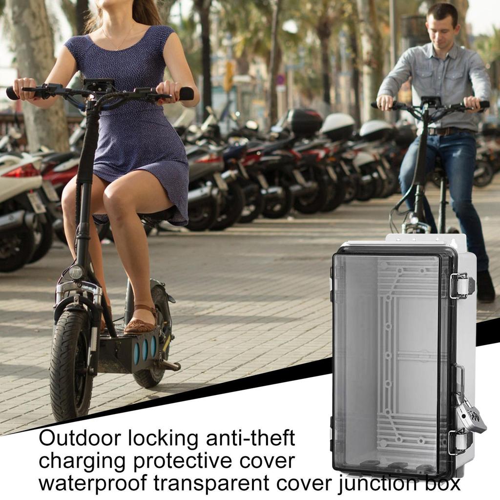 Outdoor Socket Box Battery Car Charging Protection Cover Socket Board Waterproof Box Rainproof Protection Box with Lock