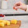 100Pcs Disposable Fruit Picks, Cocktail Picks with Decorative Leaves Flower Tips, Bamboo Skewers for Fruits Cakes Cocktails Snacks