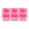 6-Gitter Herz Rechteckige Form Kuchenform Silikon Seifenform Backwerkzeug für Heimküche Bäckerei