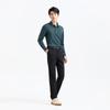Langdeng Men's Straight Fit Business Casual Trousers