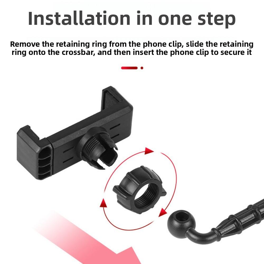 Dual Phone Position Fill Light Phone Holder Stable Base LED Circular Light  Video