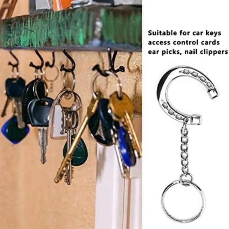 Unique Horse Bit Keychain Polished Horseshoe Charm Pendant Portable Gifts for Horse Enthusiasts Stylish Outfits