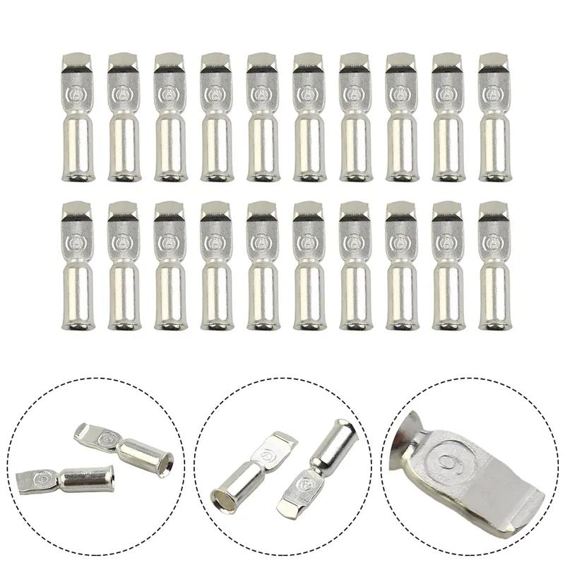 20pcs 50Amp Copper Terminals Connector For 50A FOR-Anderson Style Plugs-Contacts For 4-12square 6 B & S-Wire Cable Terminal