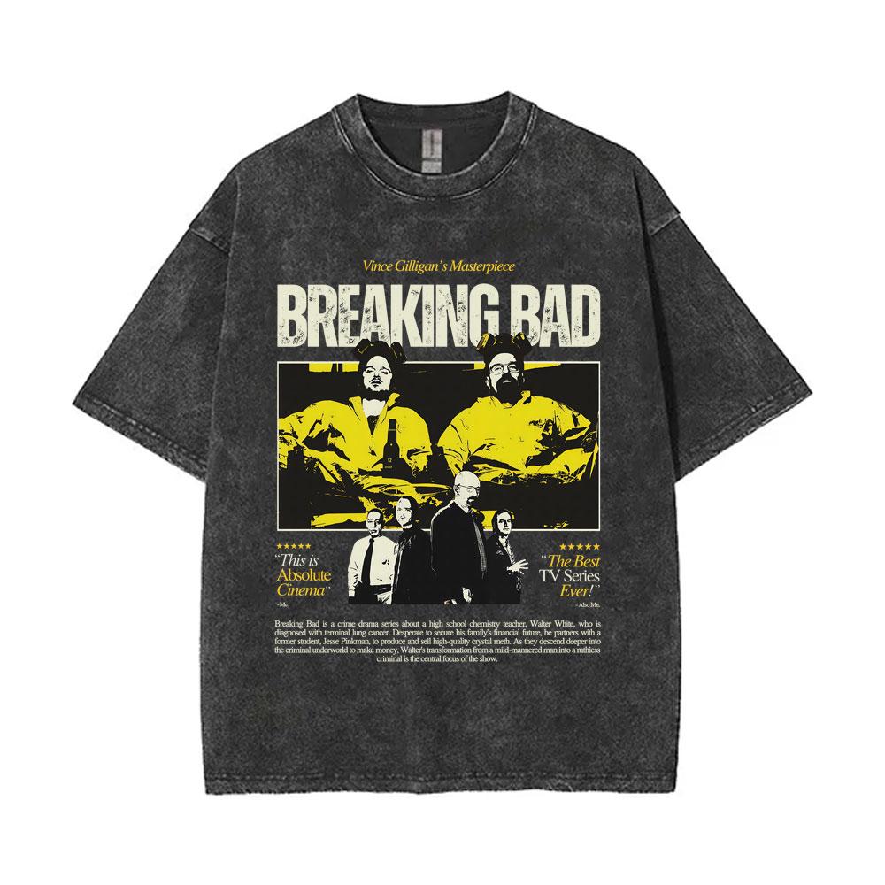 Washed Vintage Heisenberg TV Breaking Bad Stay Out of My Territory T Shirt Better Call Saul Graphic Tshirts Men Retro T Shirts