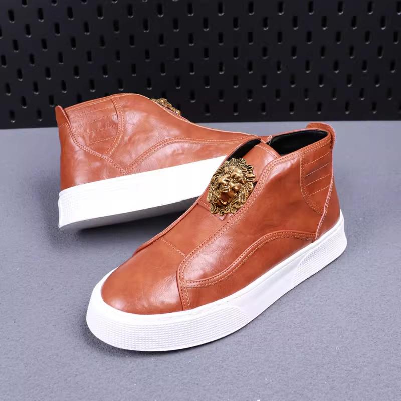 

Модная мужская обувь с высоким верхом, кроссовки-бестселлеры, универсальная повседневная обувь и оригинальная спортивная обувь со средней высотой голенища и застежкой-молнией 10 44 жёлтый