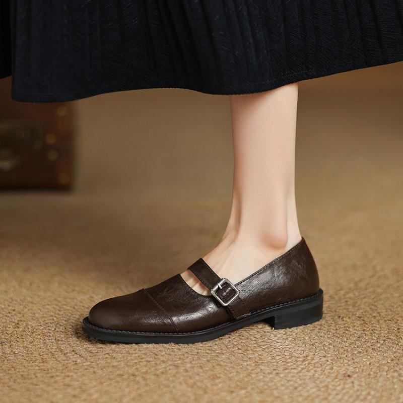 

Новые женские туфли-лодочки, женские повседневные одинарные туфли с неглубоким вырезом, однотонные, с круглым носком, на толстой подошве, из резины, на мягкой подошве, на низком каблуке 39 коричневый