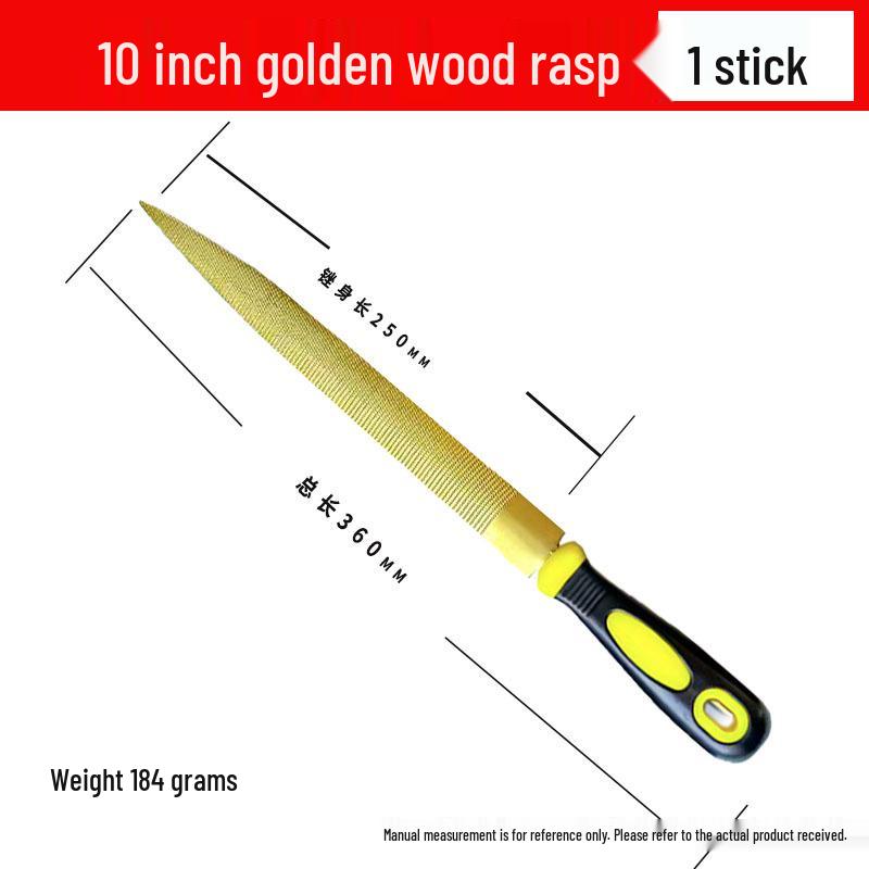 Golden Rosewood Fine-Tooth Half-Round Hardwood Carving Rasp Carbon Tool