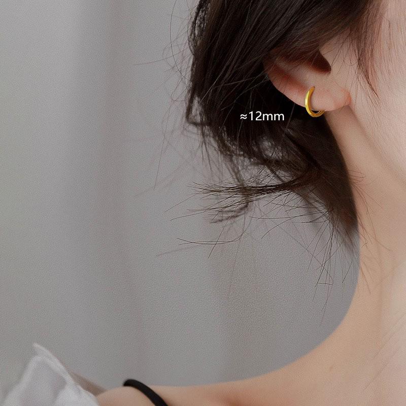 Korean Style Geometric Circle Earrings: Elegant, Versatile Ear Jewelry for Women and Students