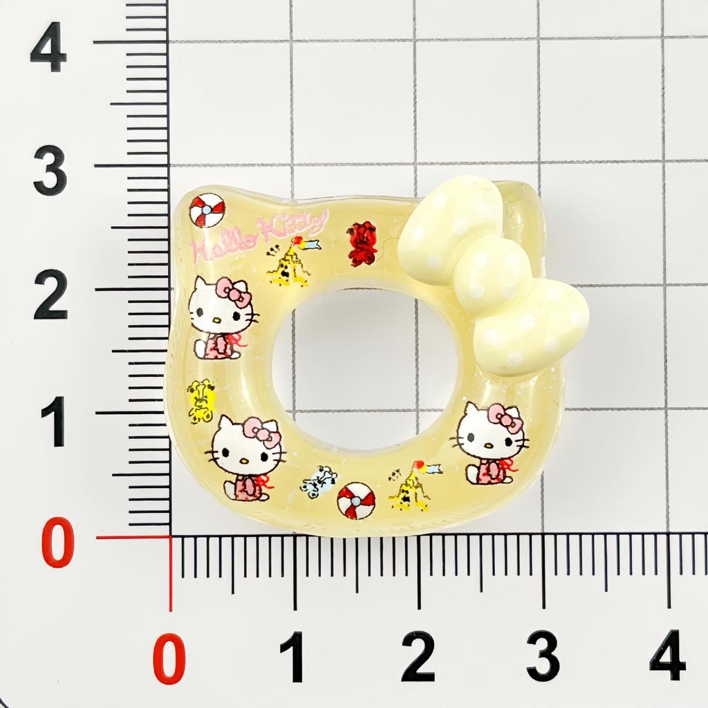Luminous Cartoon KT Donut Resin Accessories for DIY Phone Cases, Hair Clips, Shoe Buckles, and Stickers