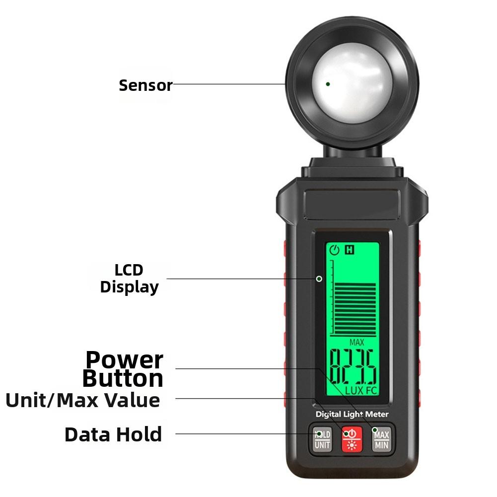 Digital Illuminance Meter BL-75 with Backlit LCD Display Measures 1000/10000/200000 LUX and 100/1000/20000 FC Units
