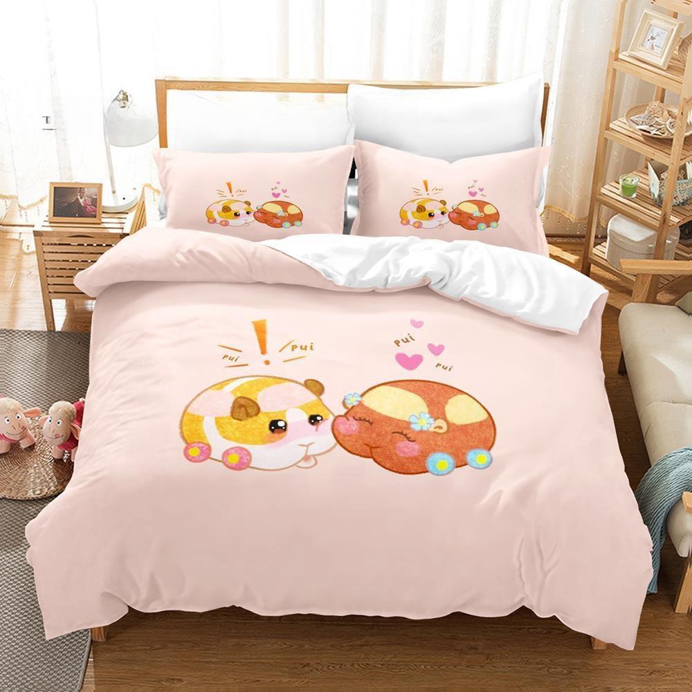 Pui Pui Molcar Bedding Set Single Twin Full Queen King Size Bed Set Adult Kid Bedroom Duvet Cover Sets 3D Anime Bed Sheet Set