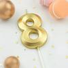 1pc-Birthday Candle Golden Number 0-9 Smoke Free Birthday Cake Insert Party Candle Decoration Anniversary Cake