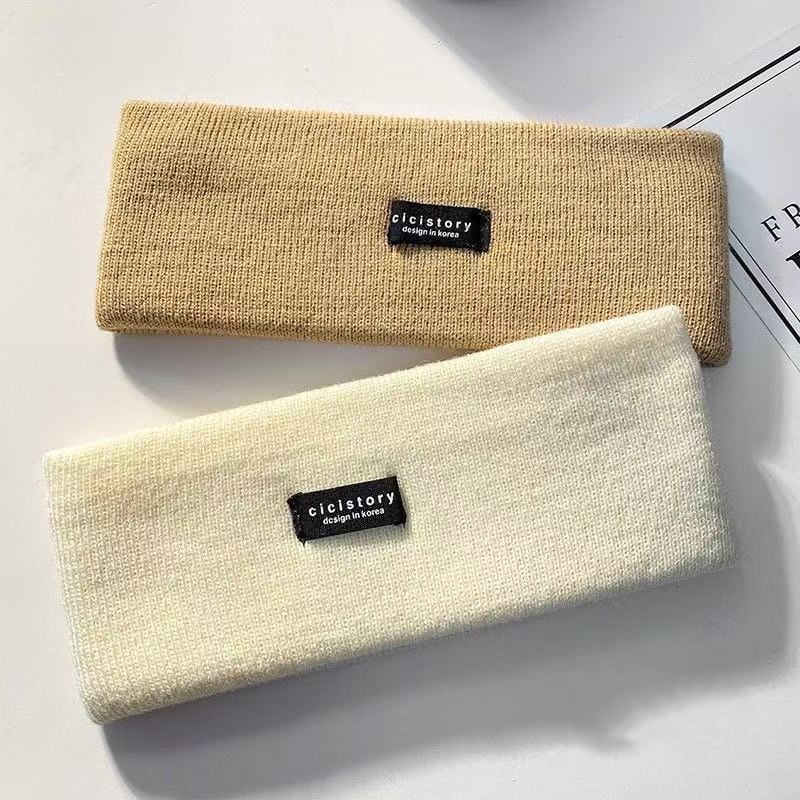 Fashion Out Versatile Hair Band Sports High Elastic Sweat Absorbing Headscarf Spice Girl Thin Knitted Hair Band Headgear Women's Tide