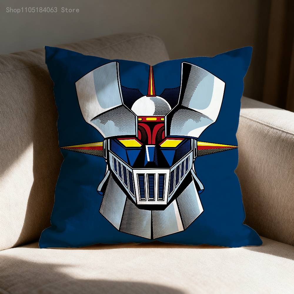 M-Mazinger Z R-Robot Pillow Case For Sofa Decor Car Office Room Printing Cushion Cover Decorations And Protector