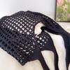 New Large Capacity Shoulder Composite Bag Weave Beach Vacation Handbags Women Knitted Hollow Out Tote Bags