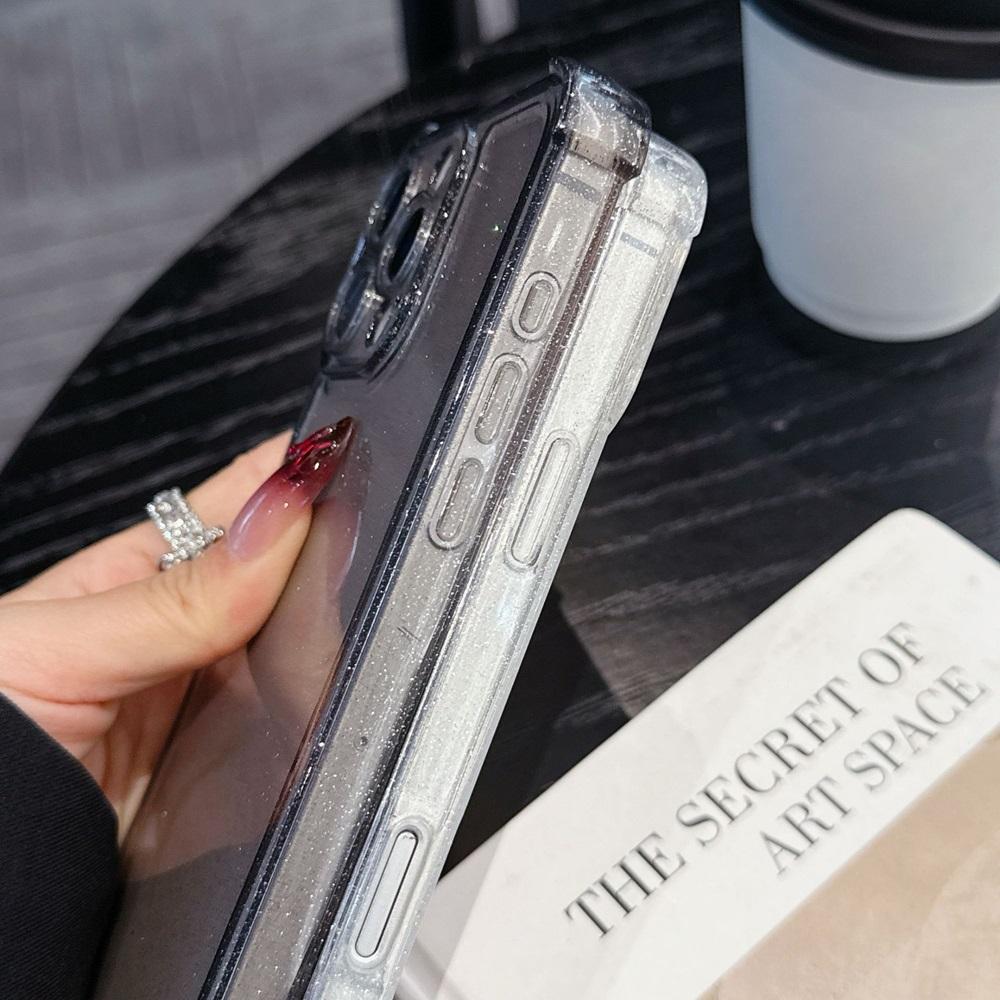 Luxus Klar Glitzer Handyhülle Für iPhone 11 12 13 14 15 16 17 Pro Max Plus X XS XR Max Silikon Airbag Stoßfest Weiche Hülle