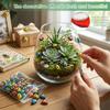 100Pcs Mini Wooden Ladybug Bee Self-adhesive Sticker Children Painted DIY Craft Fairy Garden Figurine Miniature Home Party Decor