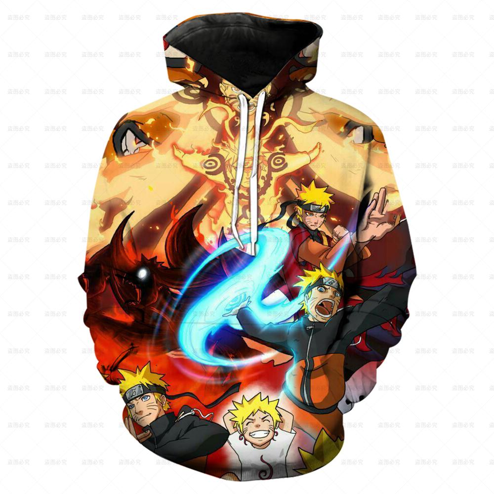 Sweat à capuche Anime japonais NarAAKakashi pour enfants, pull décontracté, vêtements de dessin animé pour garçons et filles, printemps, automne, 2024