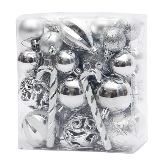 36/40/50 Pcs Christmas Balls Set Colorful Shatterproof Decorative Baubles for Xmas Tree Festive Hanging Decorations with Lanyard for Home Shop Window