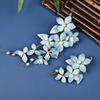 Original New Style Blue Hanfu Headdress: Ancient Classical Flower Hairpin Accessories
