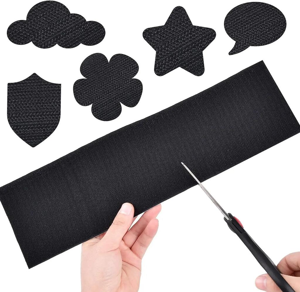 1pair 3.93x39.37inch  Strong Self Adhesive Fastener Hook and Loop Strips with Glue Double-Side Mounting Tapes DIY Craft