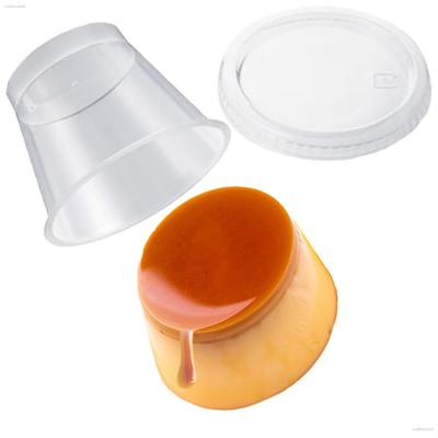 [100 vnt. rinkinys] Cafecomi Desertiniai puodeliai, pieniškai balti, su plokščiais dangteliais, 96 ml, su Pucchin rankenėle