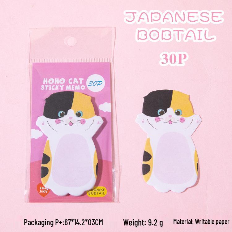 Cute Kitten Cartoon Sticky Notes Set - 8 Design Planner Memo Pads