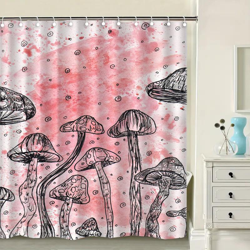 Fruit Branches Washable Dirt-Resistant Shower Curtain Shower Head Waterproof Polyester Bath Curtain For Home Decor Accessories