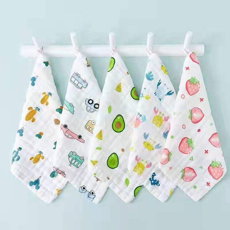 

Детский мягкий хлопковый марлевый нагрудник и полотенце - для кормления новорожденных и носовой платок 25 x 25 cm