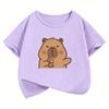 Summer Spring Trendy Kawaii Tee Capybara T Shirts Funny Manga Kids Childrens Tshirt Boys Girls Casual Top Tee