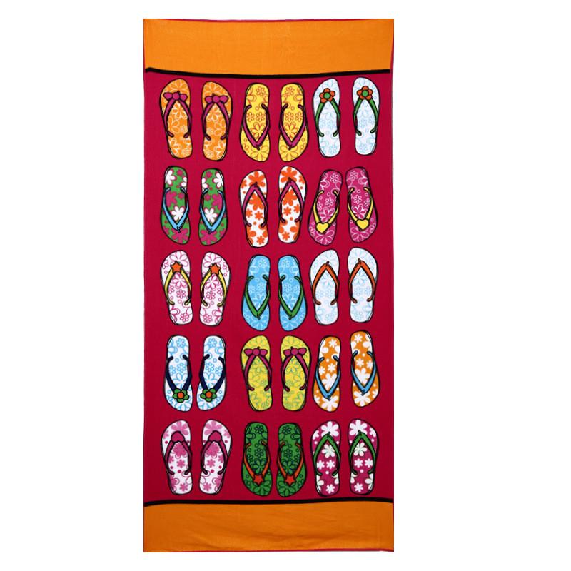 Microfiber Beach Towel With Active Print Fast Drying For Adults