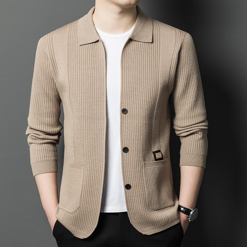 

Men’s Slim Fit Solid Knit Cardigan Sweater 4XL