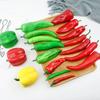 High Imitation Fake Artificial Chili Vegetable Artificial Plastic Fake Simulated Chili Vegetable Model Ornaments 7pc/lot