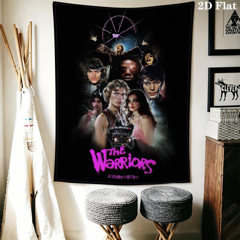 the warriors Wall Tapestry Aesthetic Wall Hanging Printed Fabric Blanket Decorative Tapestries for Bedroom Living Room Home Decor